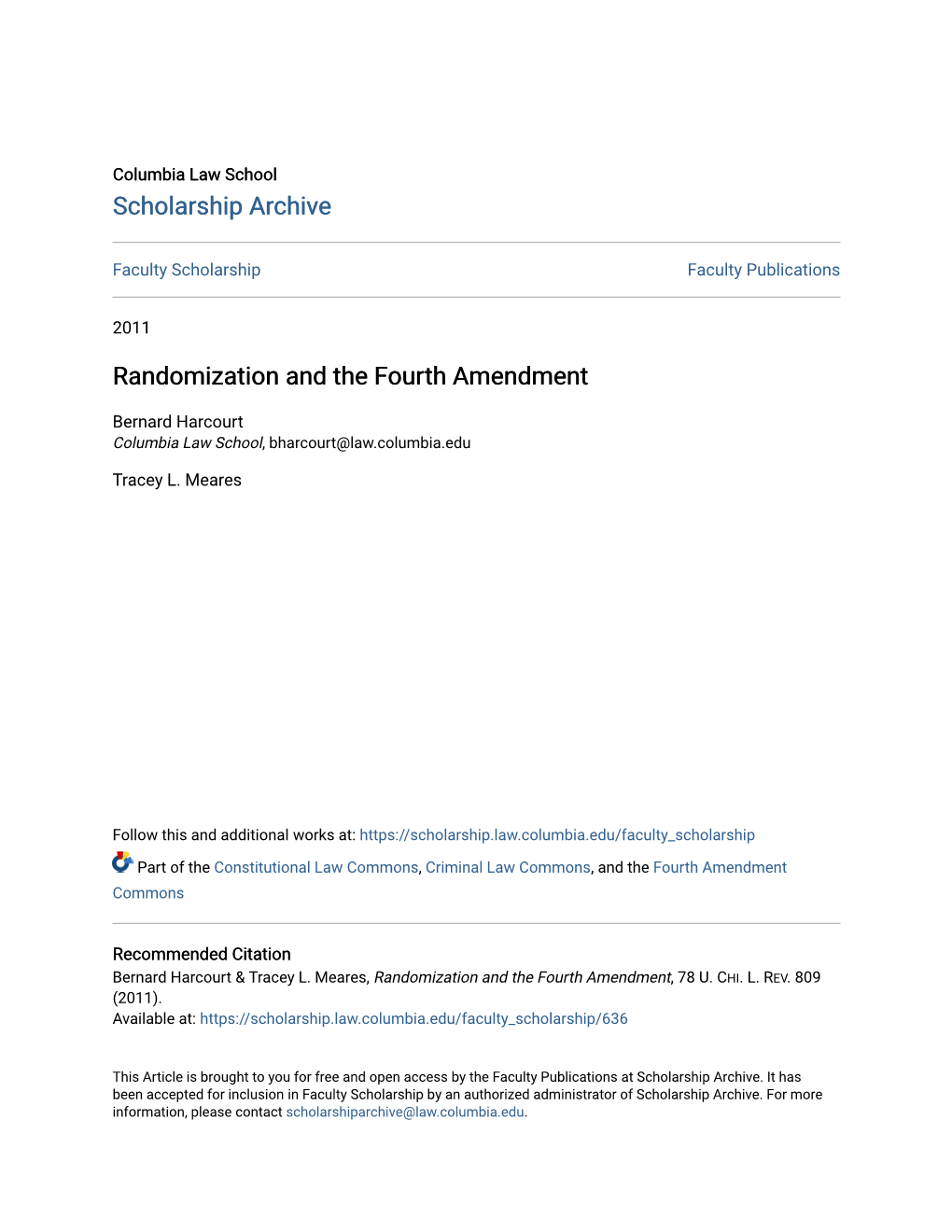 Randomization and the Fourth Amendment