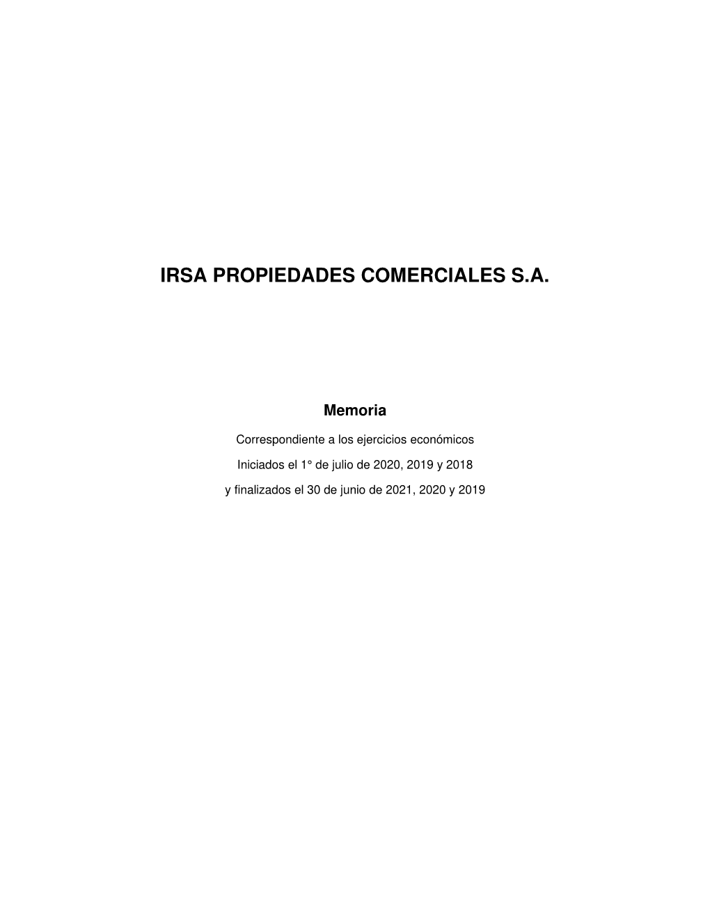 Irsa Propiedades Comerciales Sa