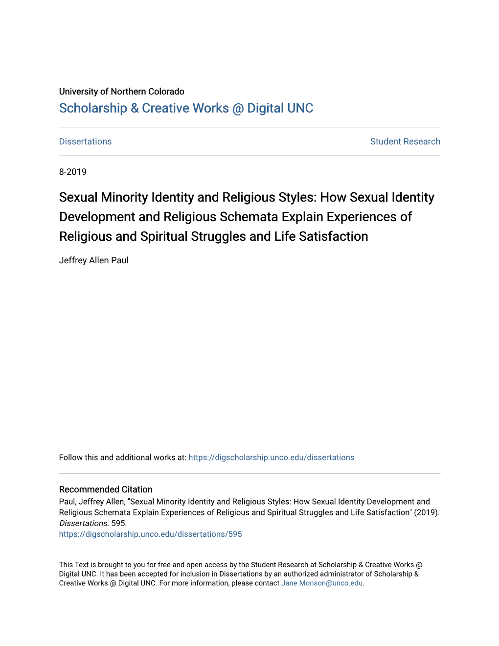 Sexual Minority Identity and Religious Styles