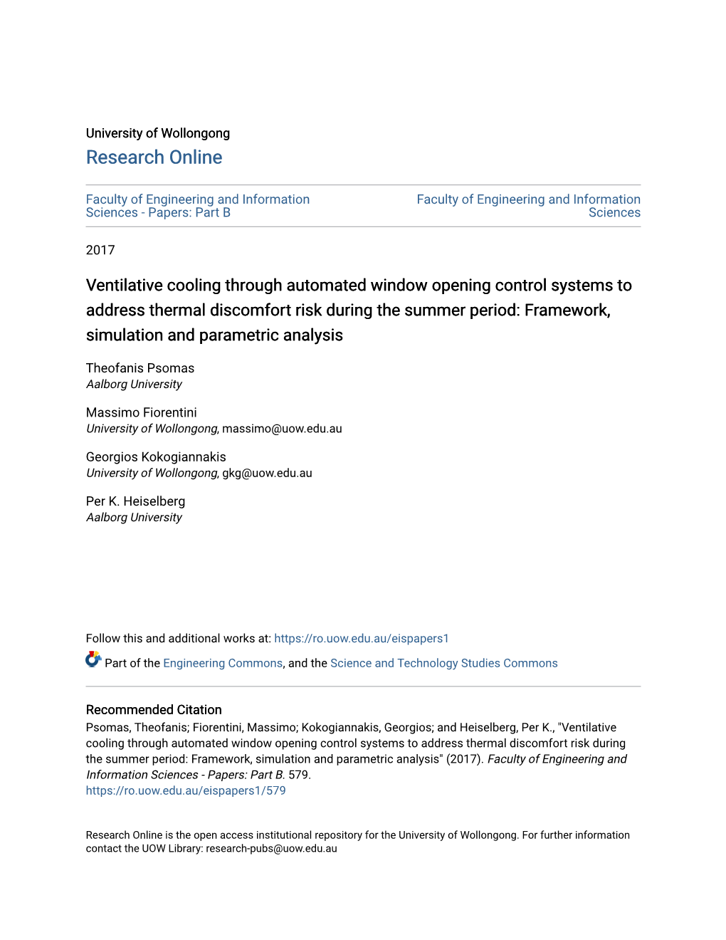 Ventilative Cooling Through Automated Window Opening Control Systems To