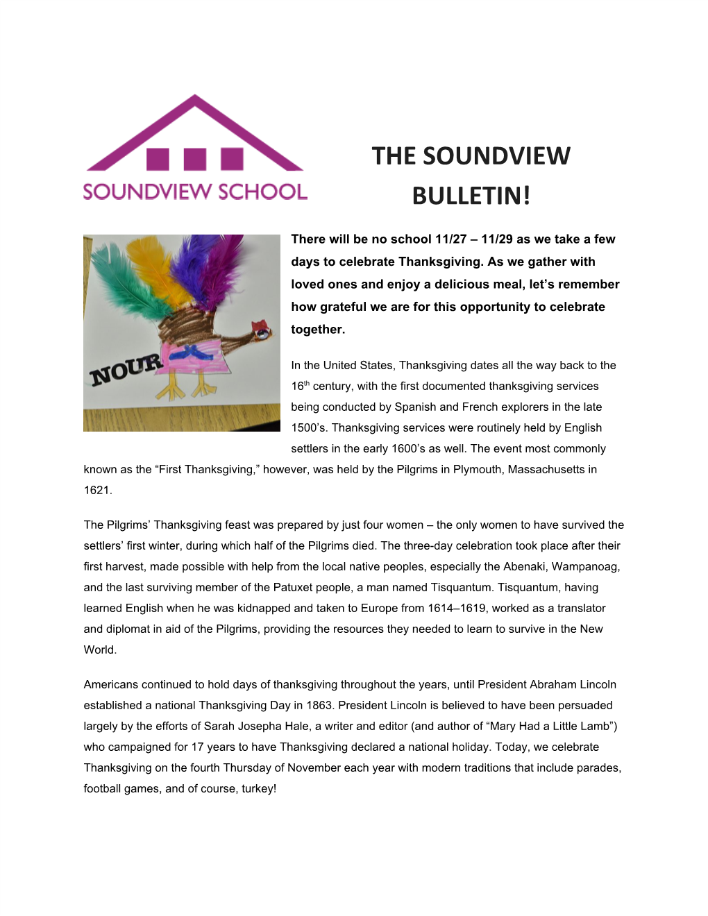 The Soundview Bulletin!