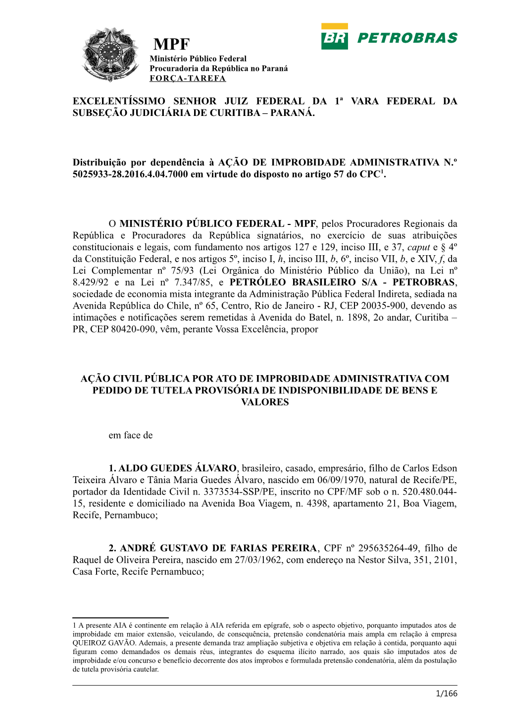 MPF Ministério Público Federal Procuradoria Da República No Paraná FORÇA-TAREFA