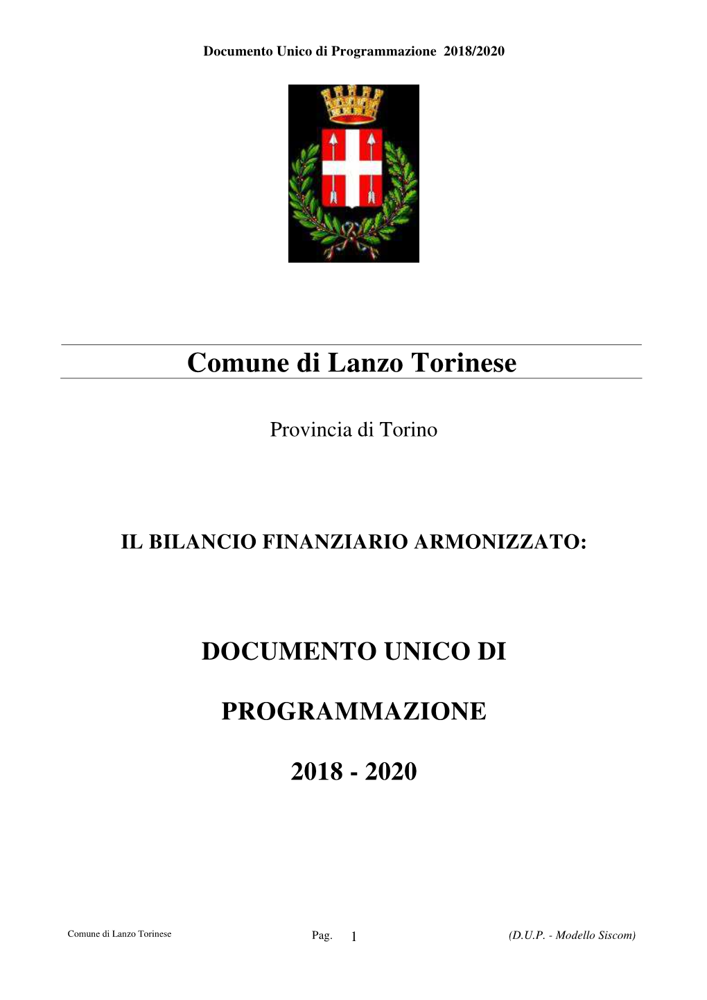 Documento Unico Di Programmazione 2018-2020