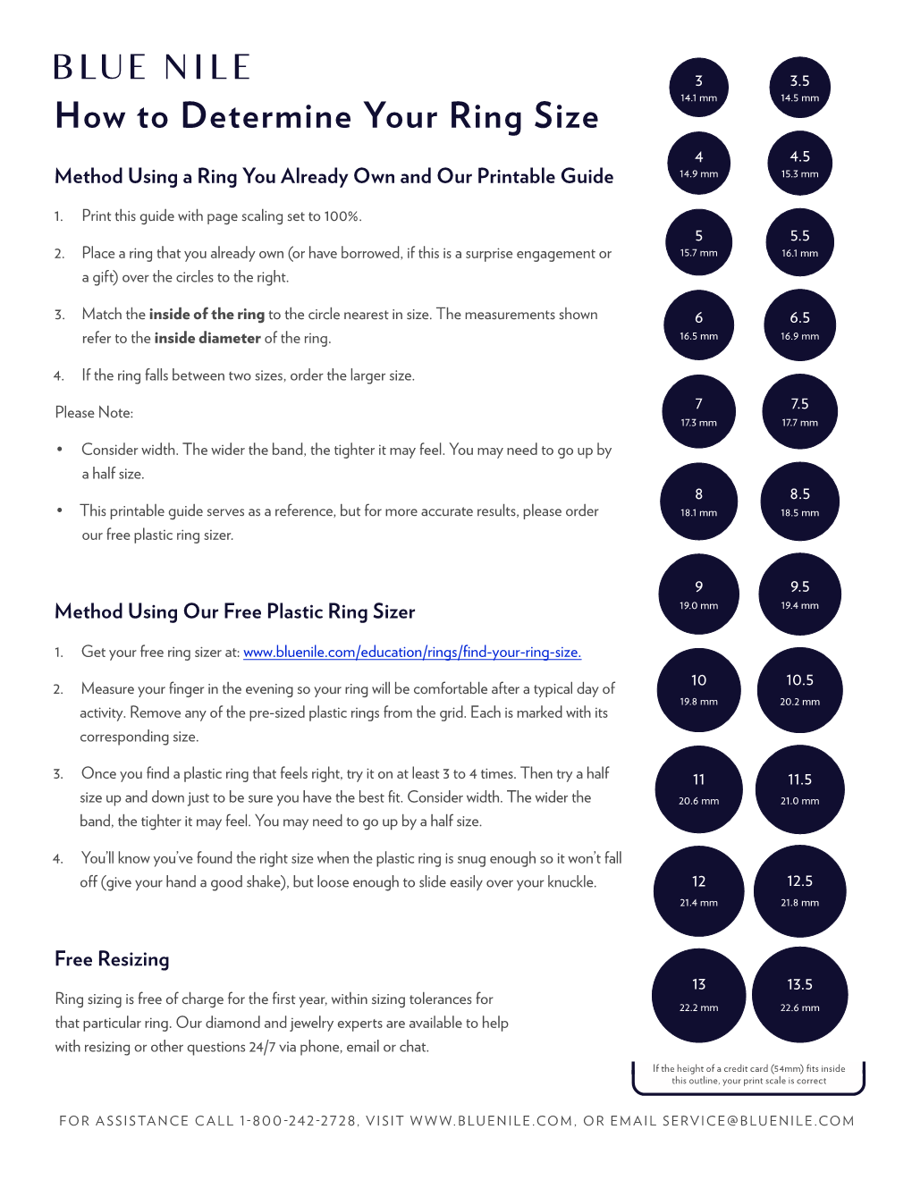 How to Determine Your Ring Size 4 4.5 Method Using a Ring You Already Own and Our Printable Guide 14.9 Mm 15.3 Mm