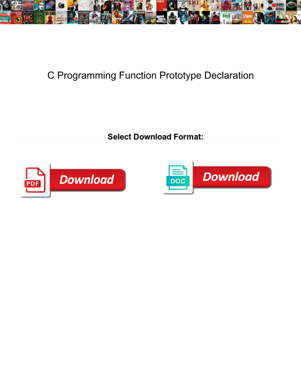C Programming Function Prototype Declaration