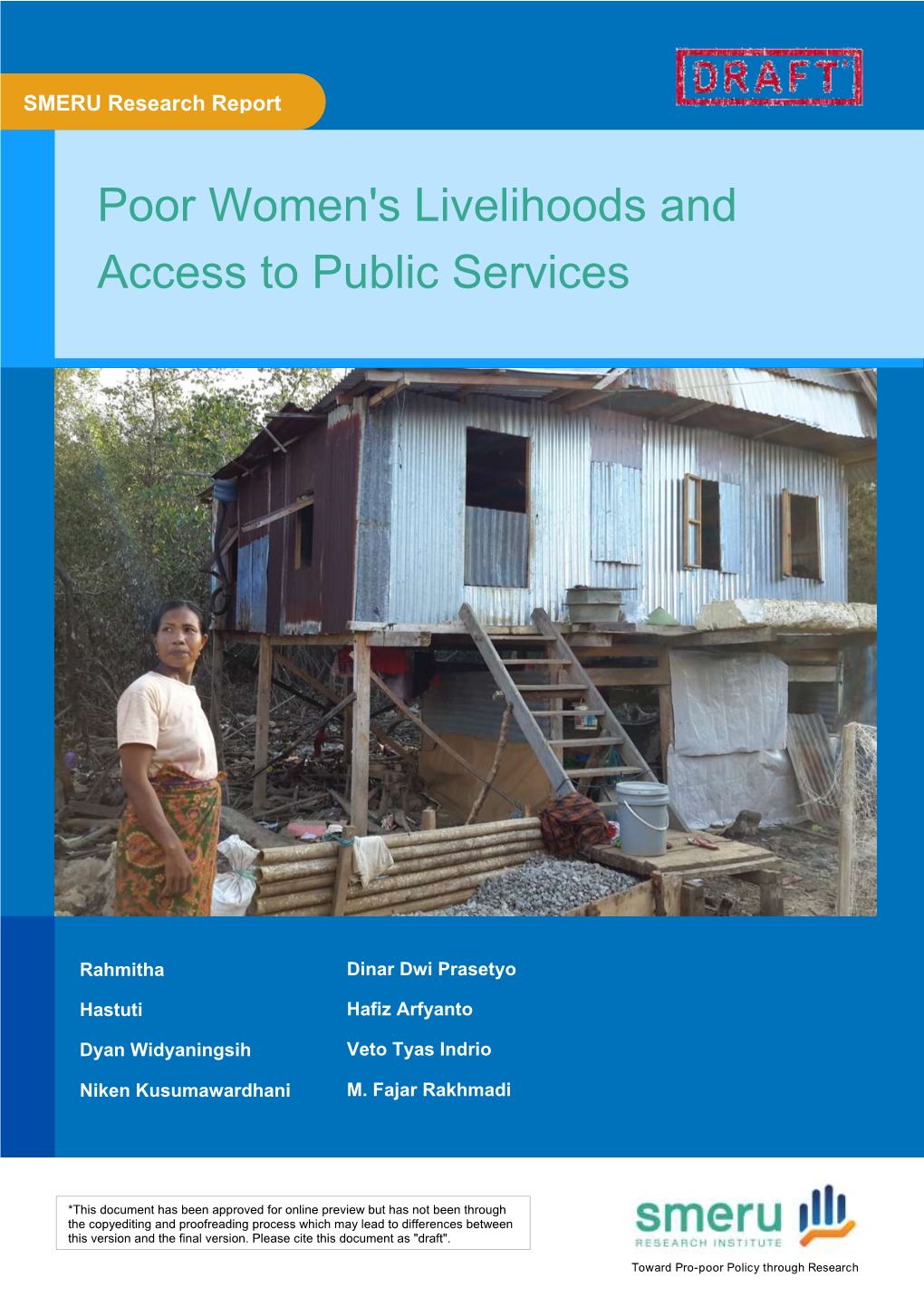 Poor Women's Livelihoods and Access to Public Services
