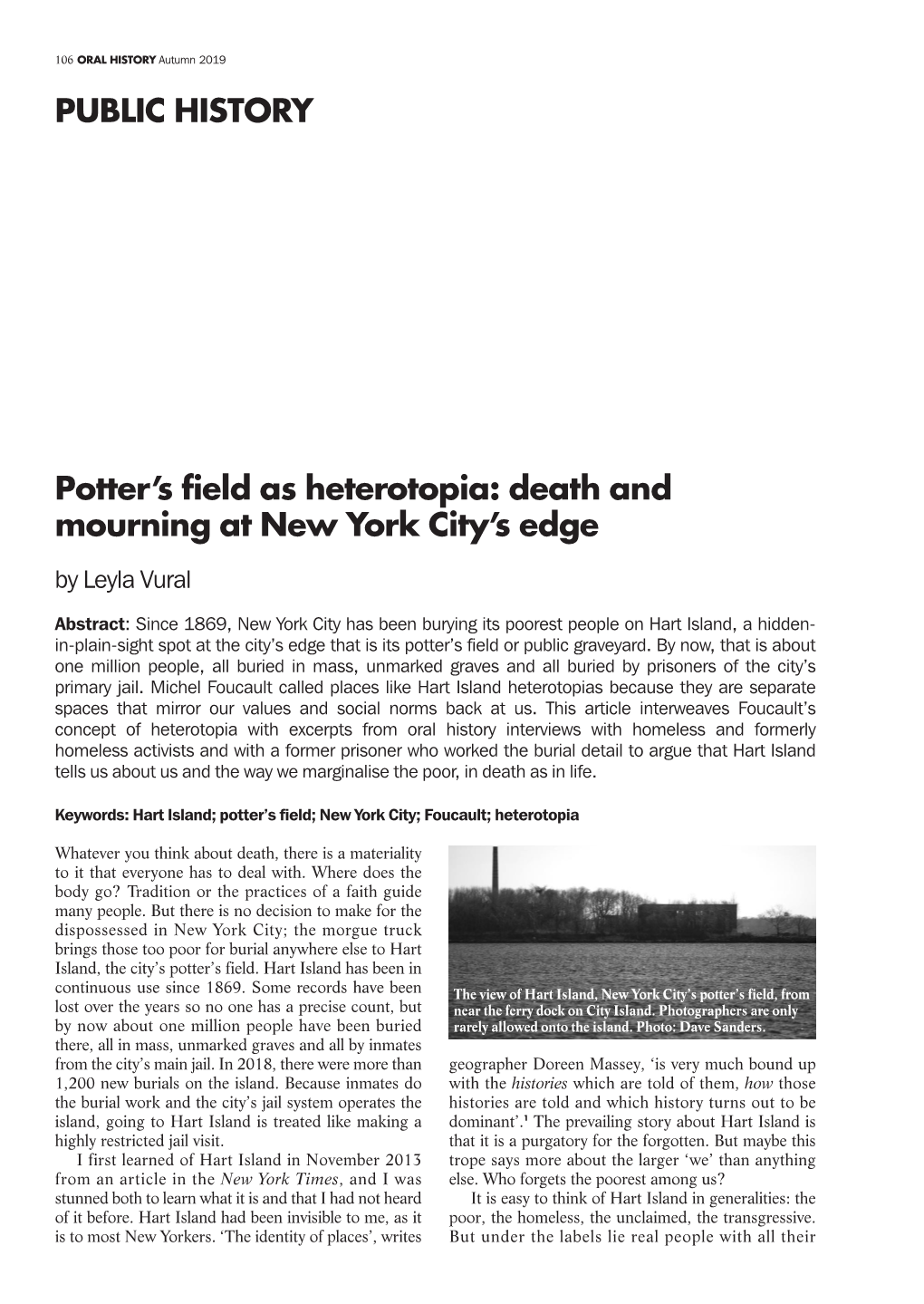 Potter's Field As Heterotopia