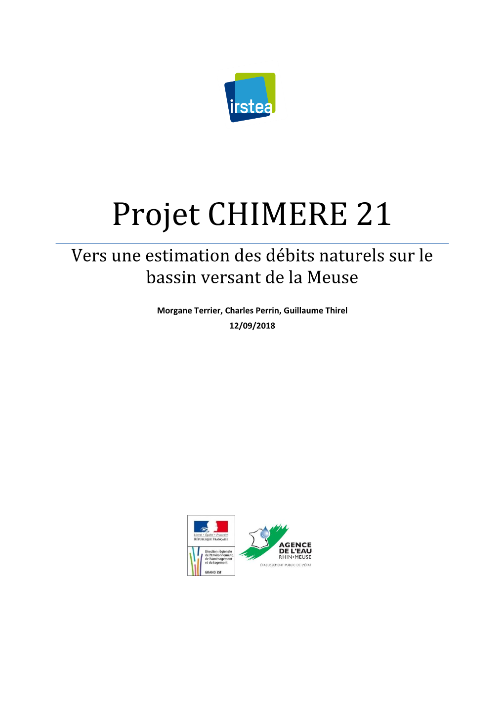 Projet CHIMERE 21 Vers Une Estimation Des Débits Naturels Sur Le Bassin Versant De La Meuse