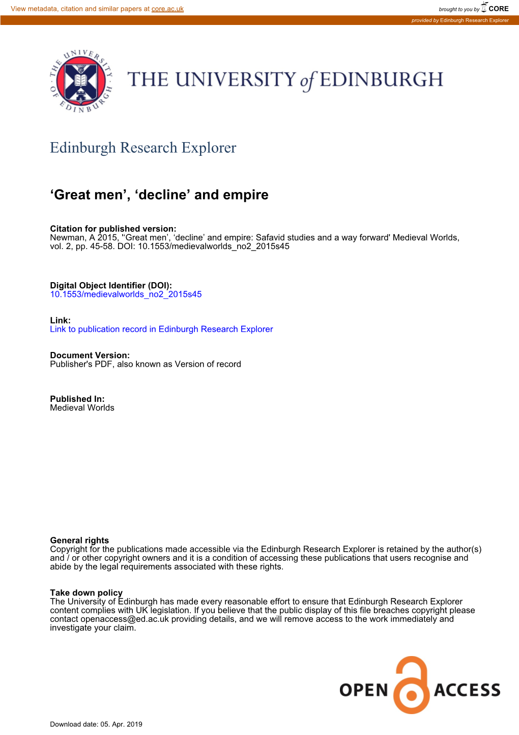 Edinburgh Research Explorer