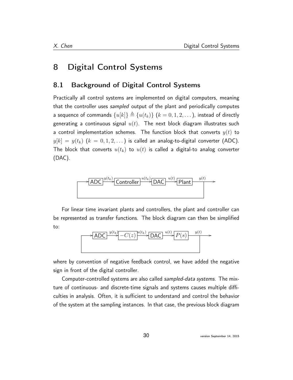 Discretization and Digital Control