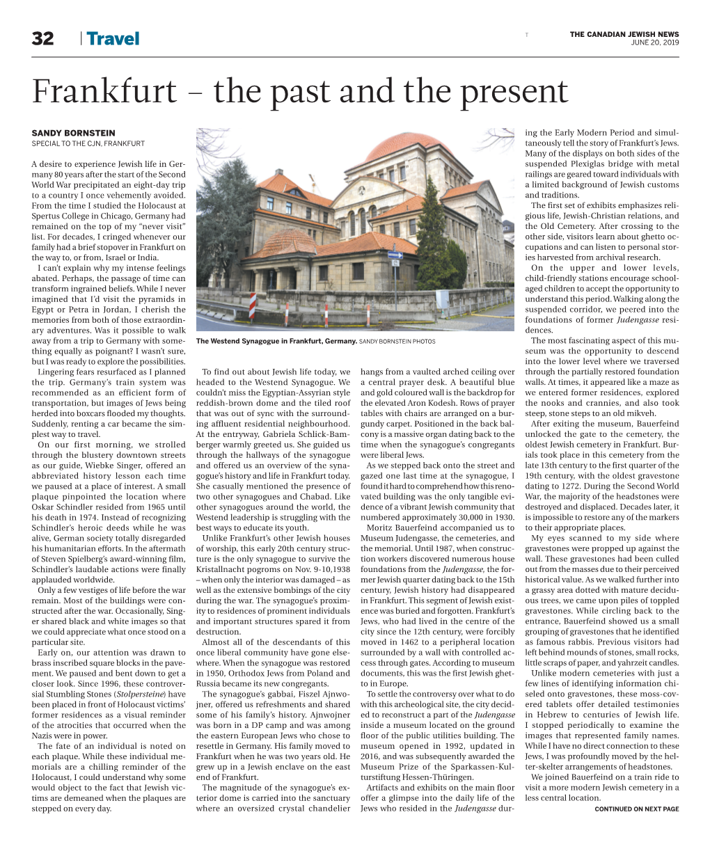 Frankfurt – the Past and the Present