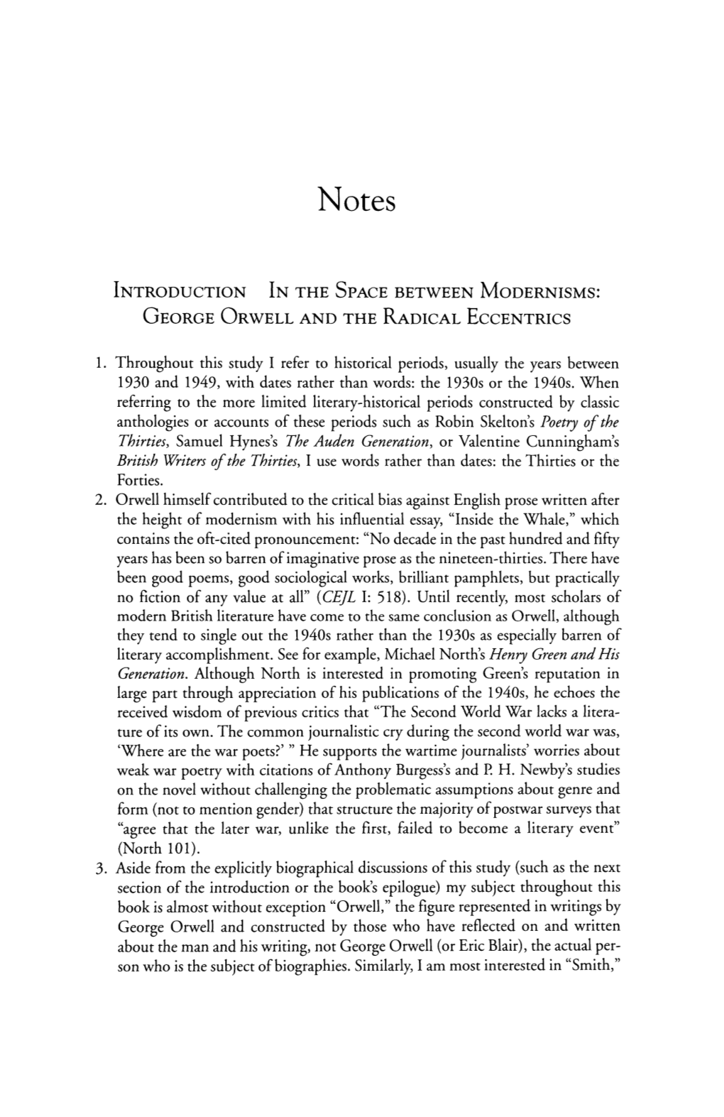 1. Throughout This Study I Refer to Historical Periods, Usually the Years Between 1930 and 1949, with Dates Rather Than Words: the 1930S Or the 1940S