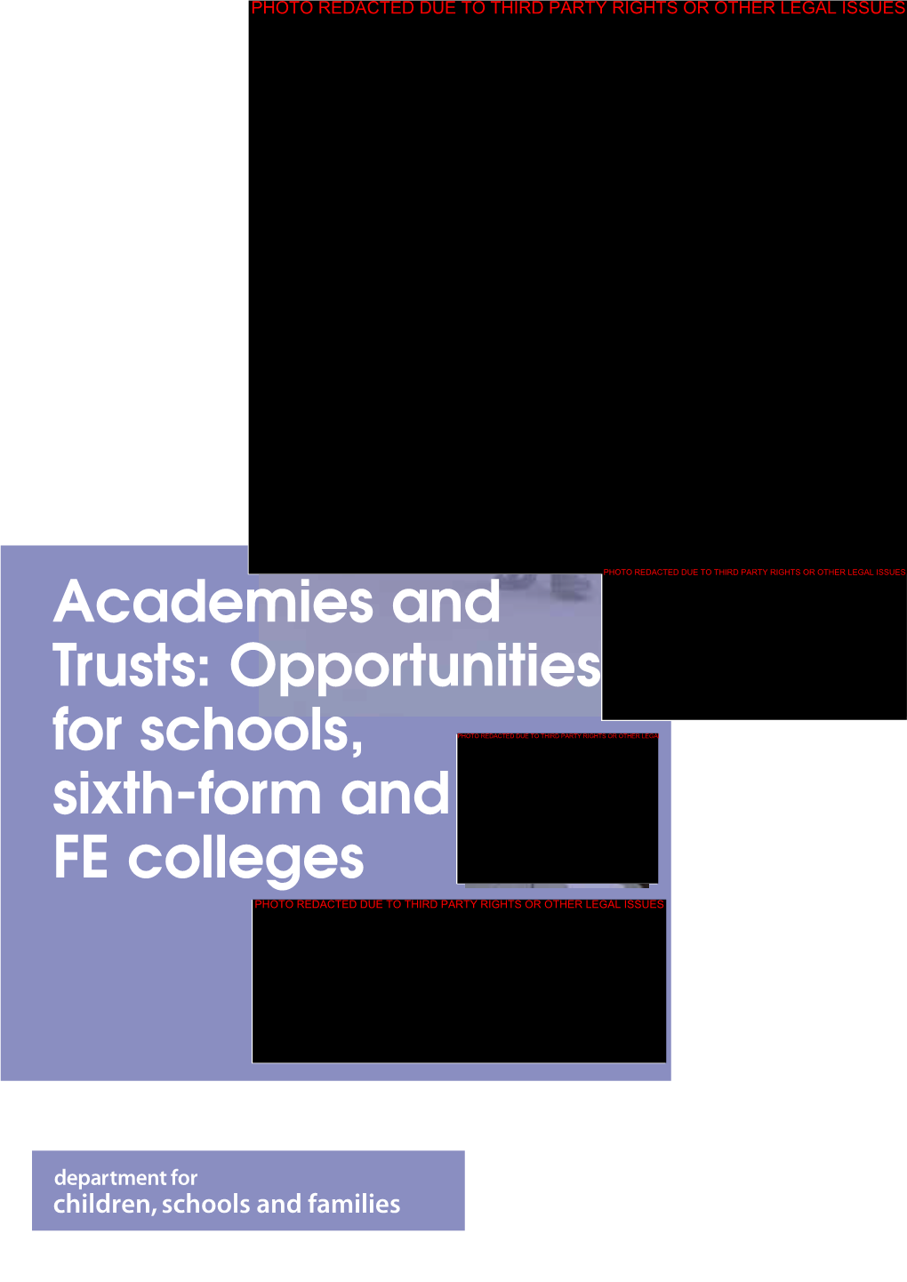 Opportunities for Schools, Sixth-Form and FE Colleges