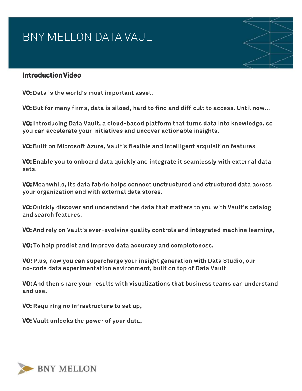 Bny Mellon Data Vault