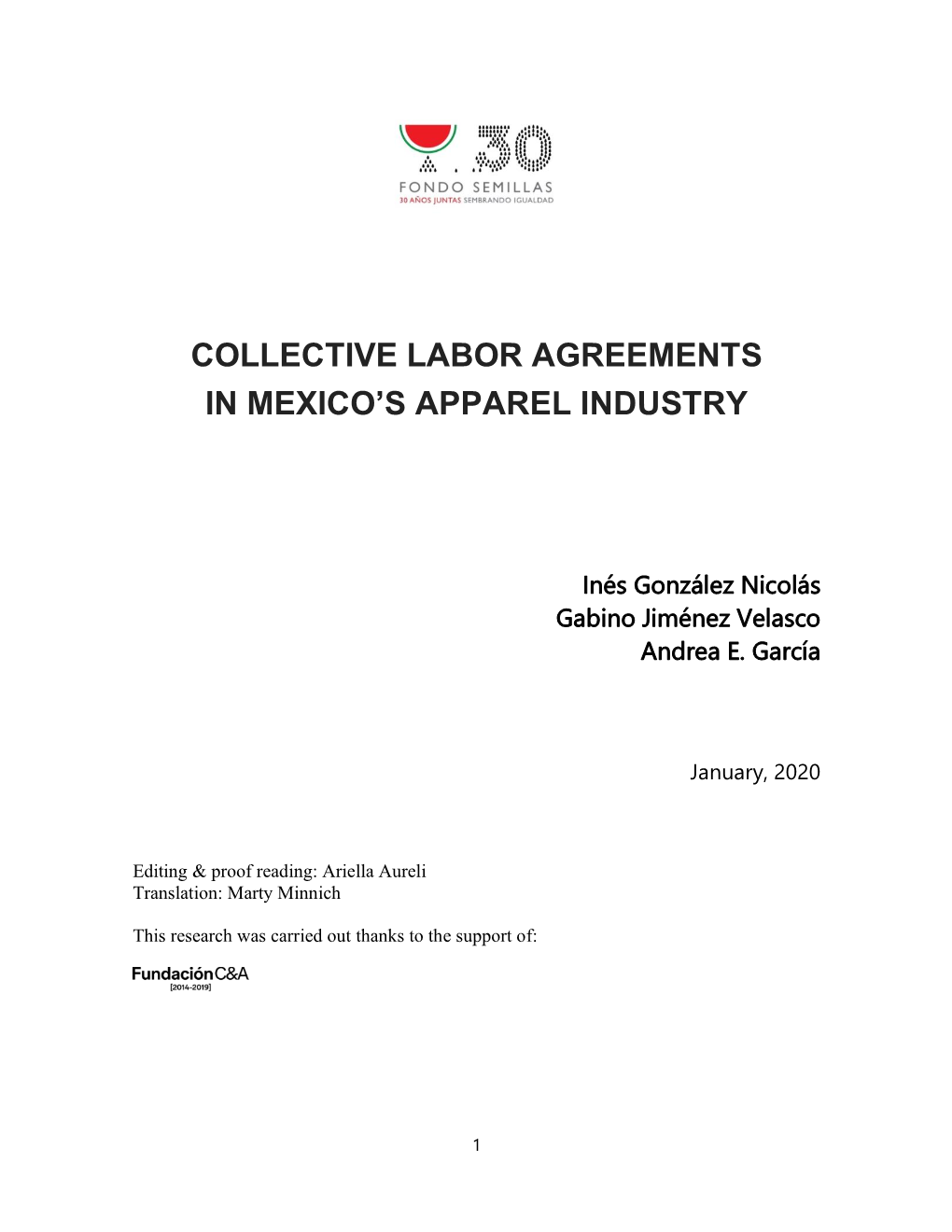 Collective Labor Agreements in Mexico's Apparel Industry