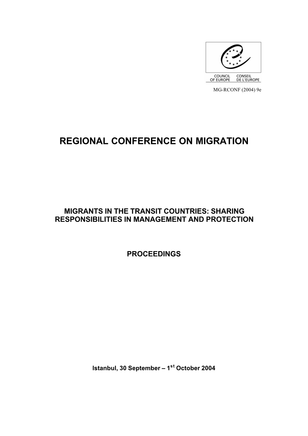 Regional Conference on Migration