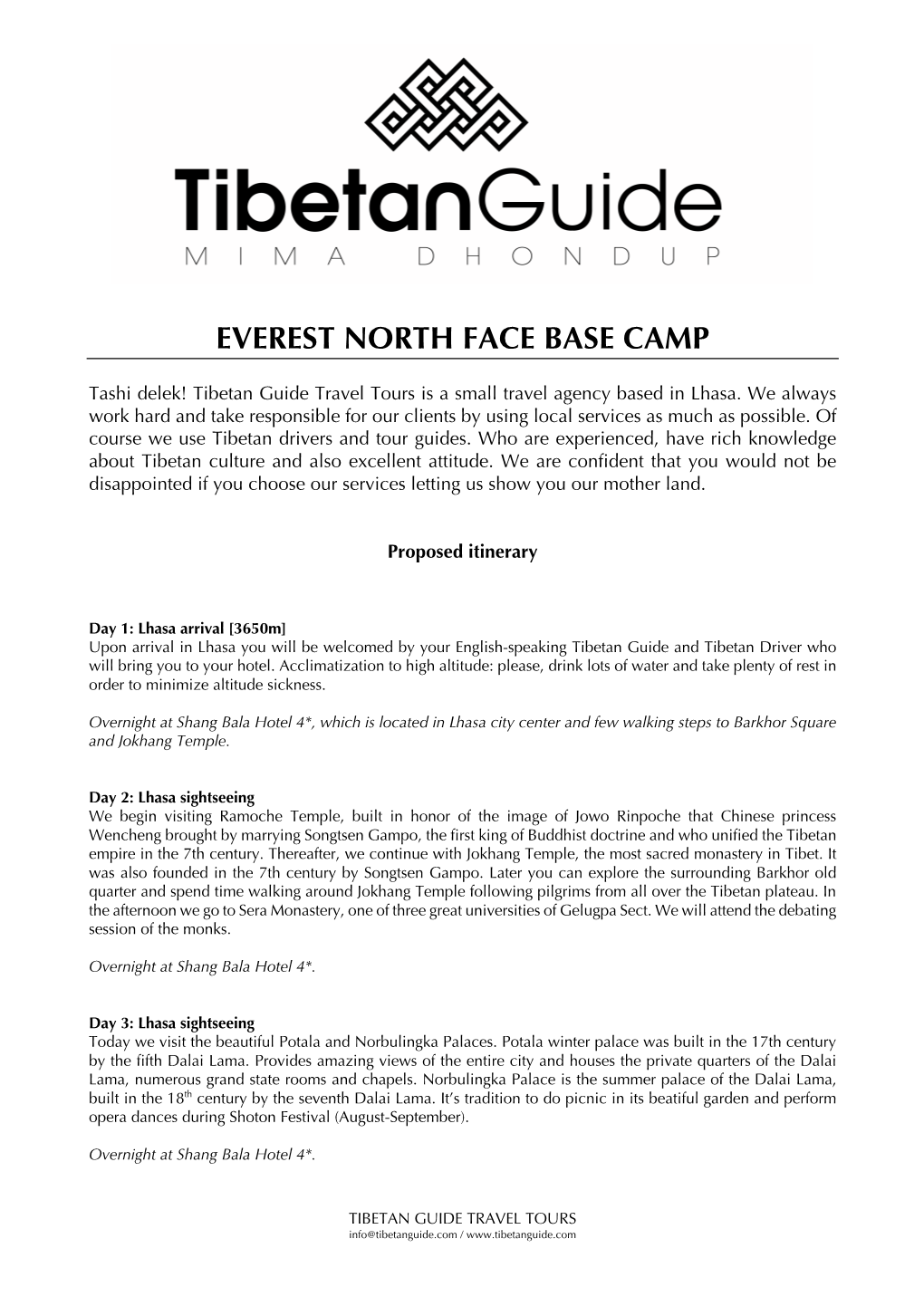 Everest North Face Base Camp