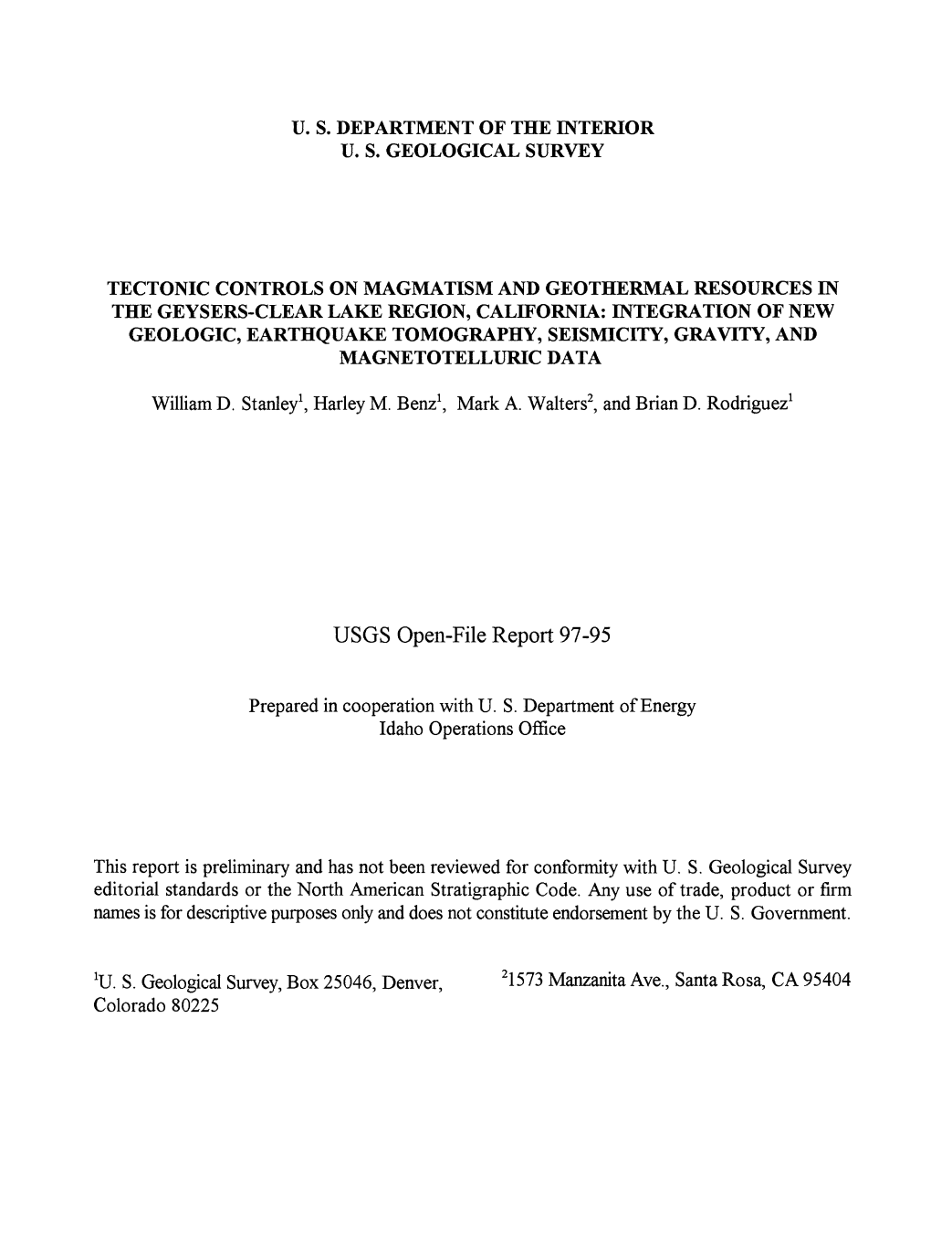 USGS Open-File Report 97-95