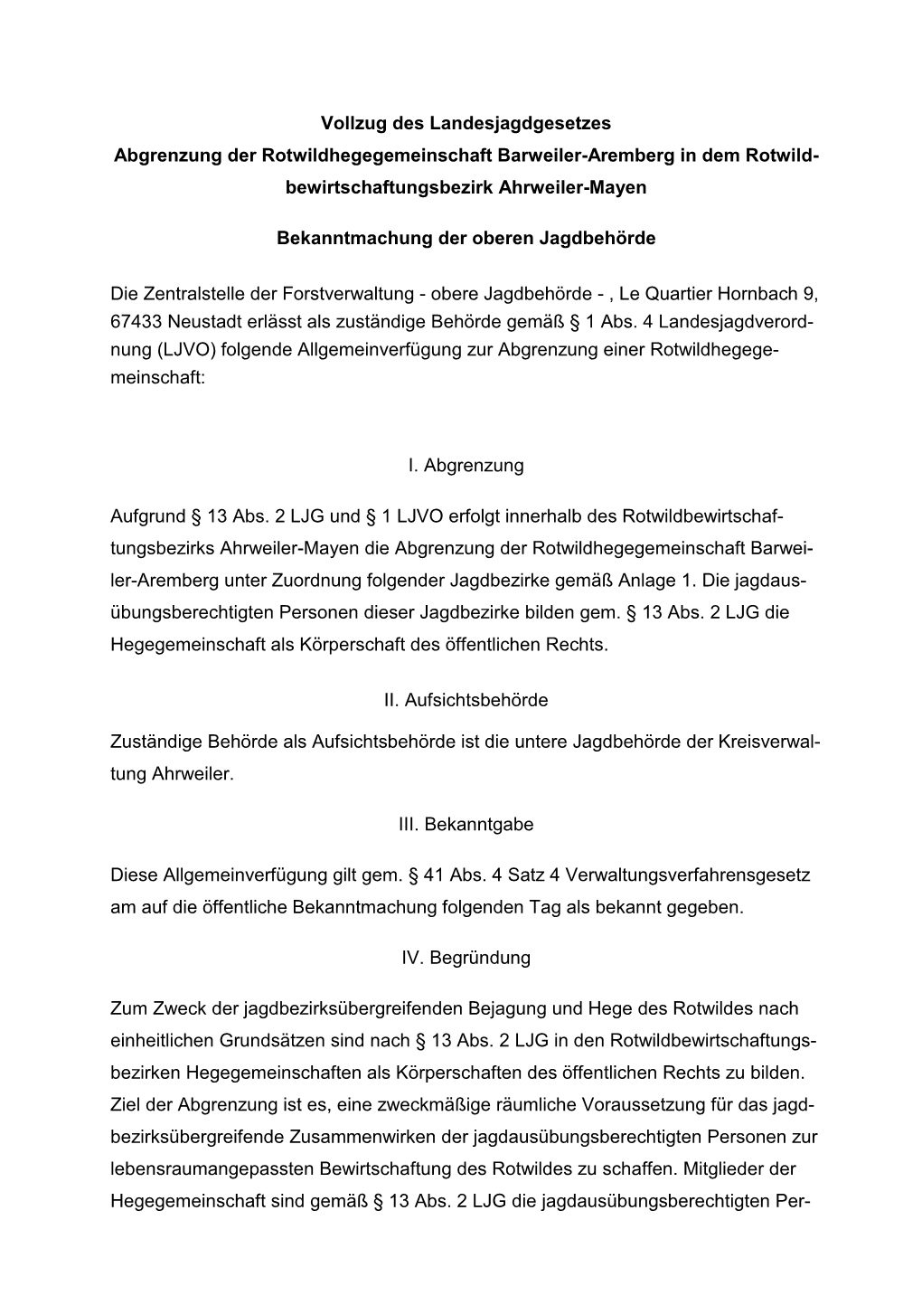 2013-01-31 Rotwildhegegemeinschaft Barweiler-Aremberg