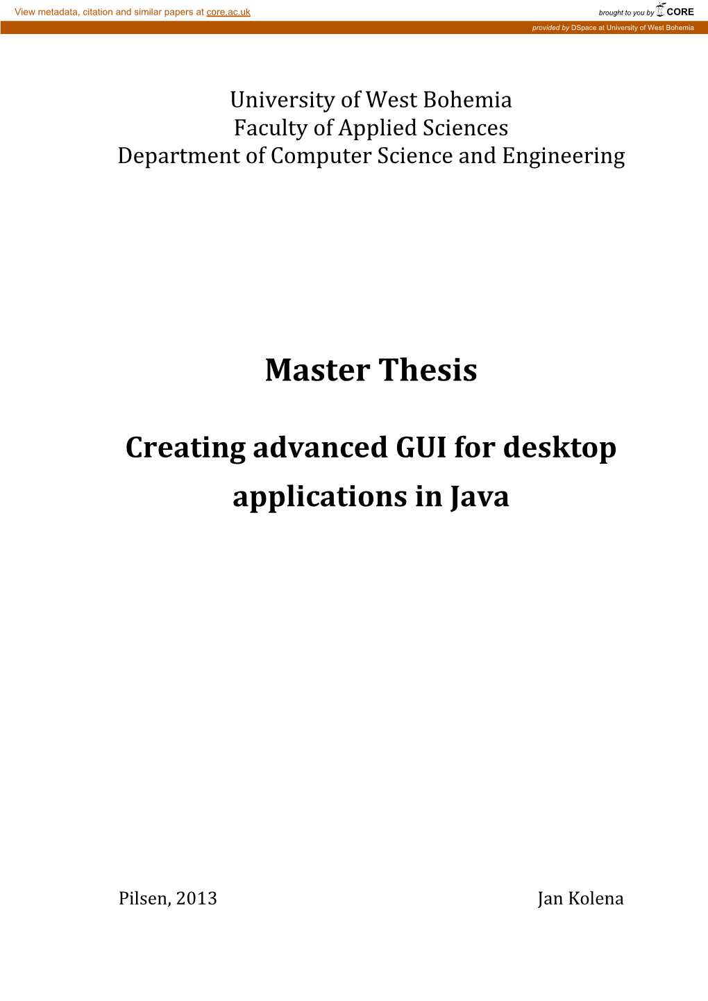 Master Thesis