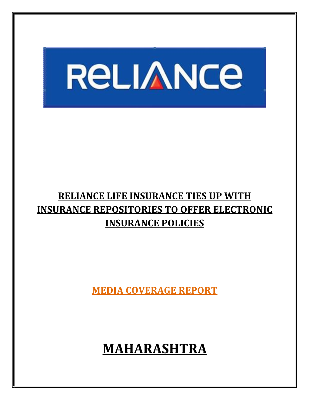 RLI-Electronic Insurance Coverage Report-Maharashtra