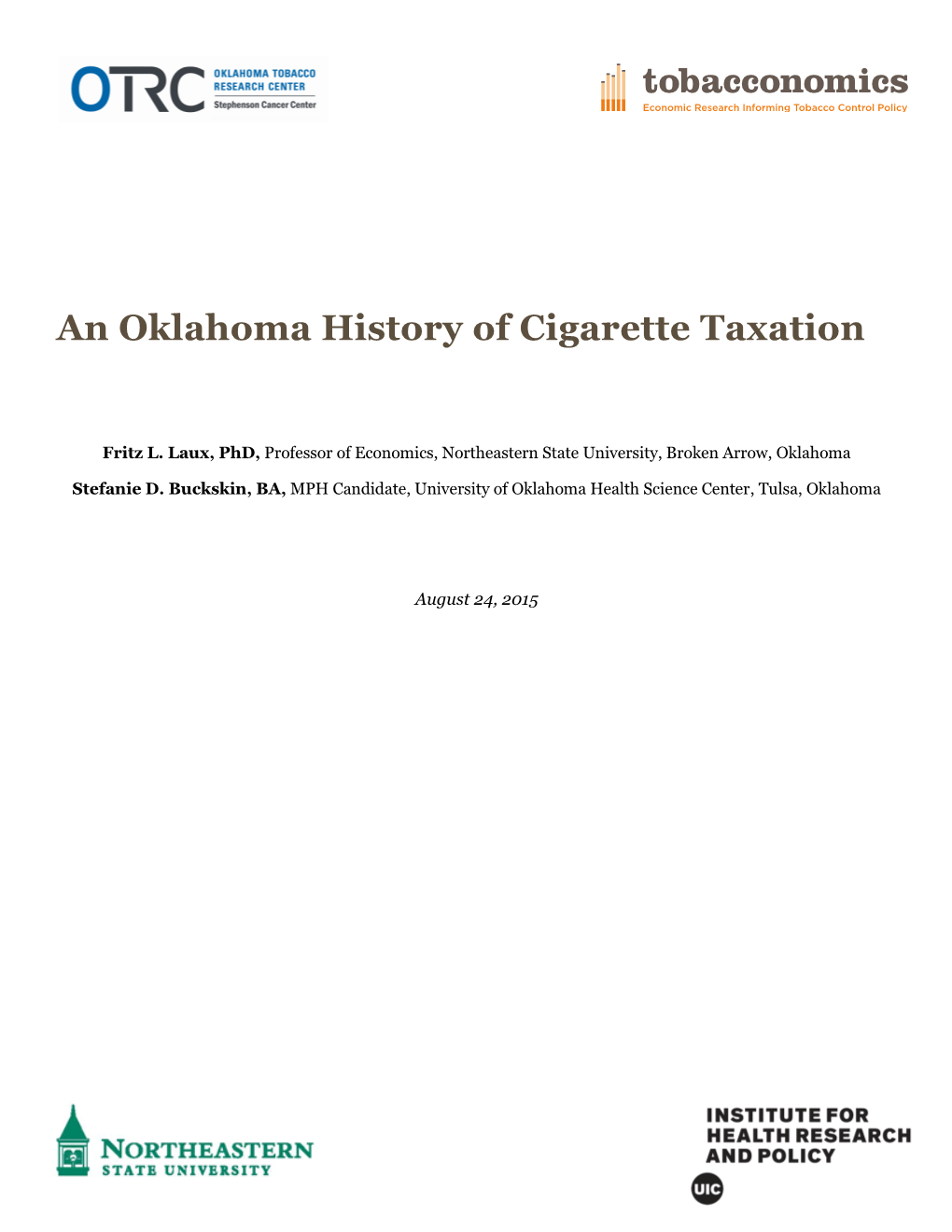 An Oklahoma History of Cigarette Taxation