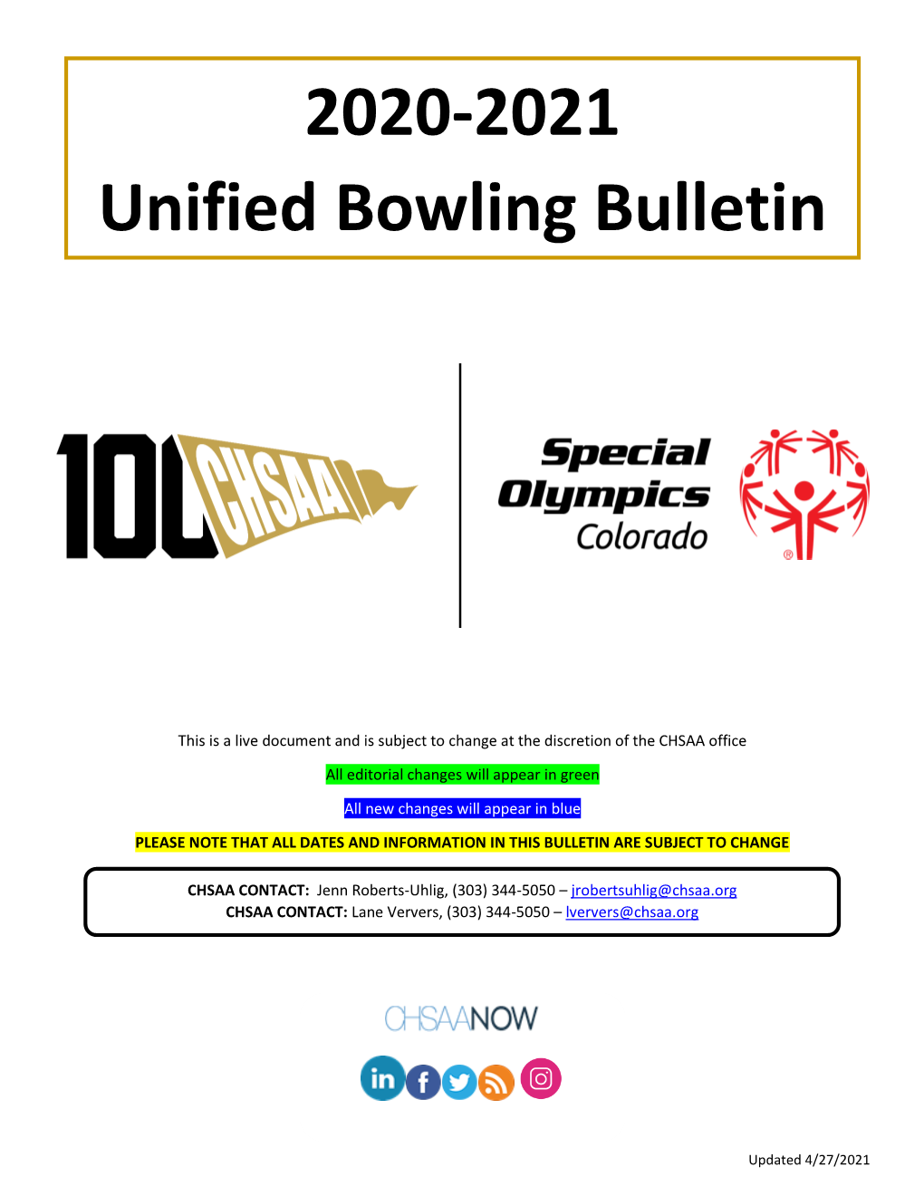 2020-2021 Unified Bowling Bulletin