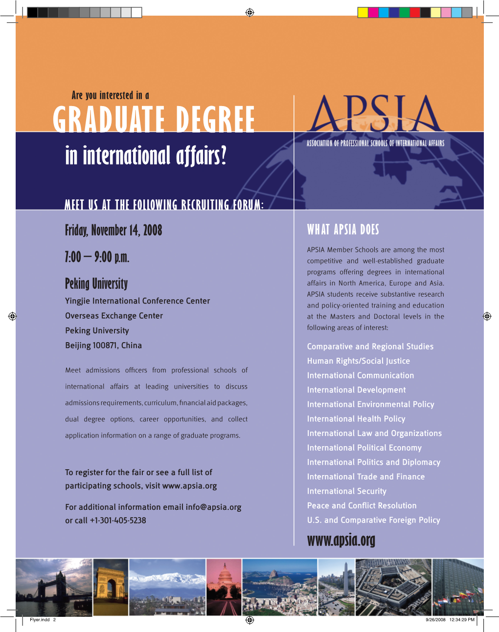 GRADUATE DEGREE in International Affairs?