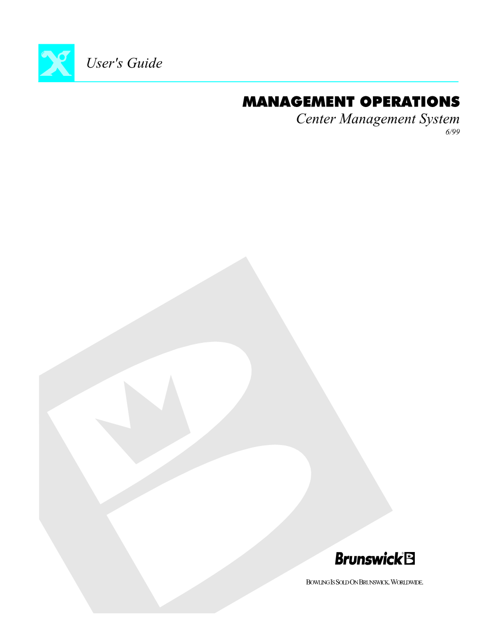 User's Guide MANAGEMENT OPERATIONS Center Management