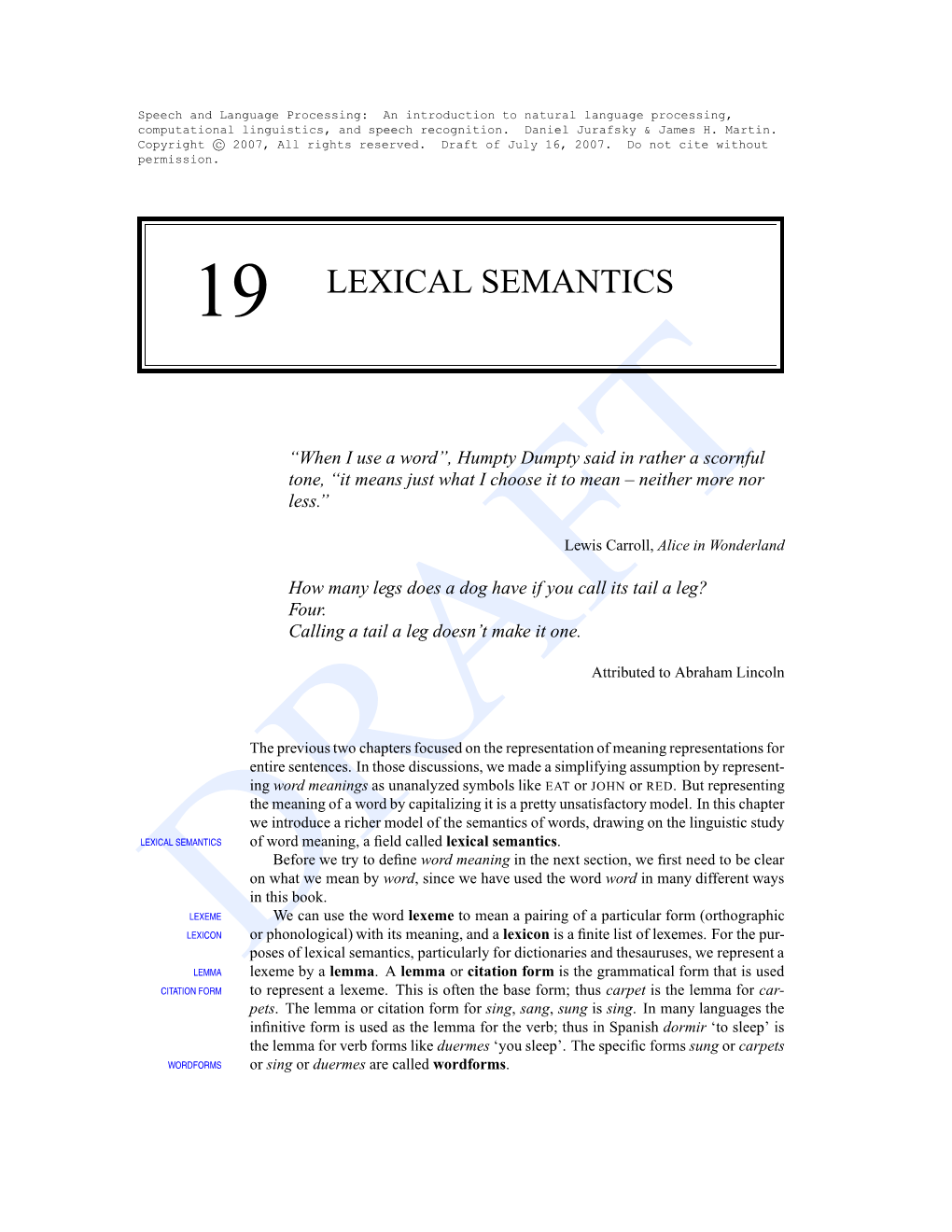 19 Lexical Semantics