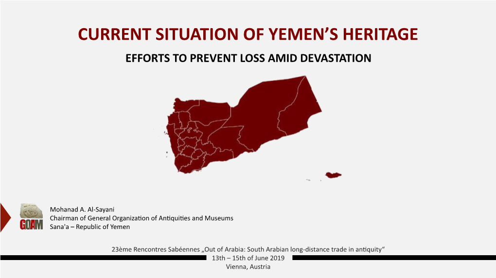 Current Situation of Yemen's Heritage