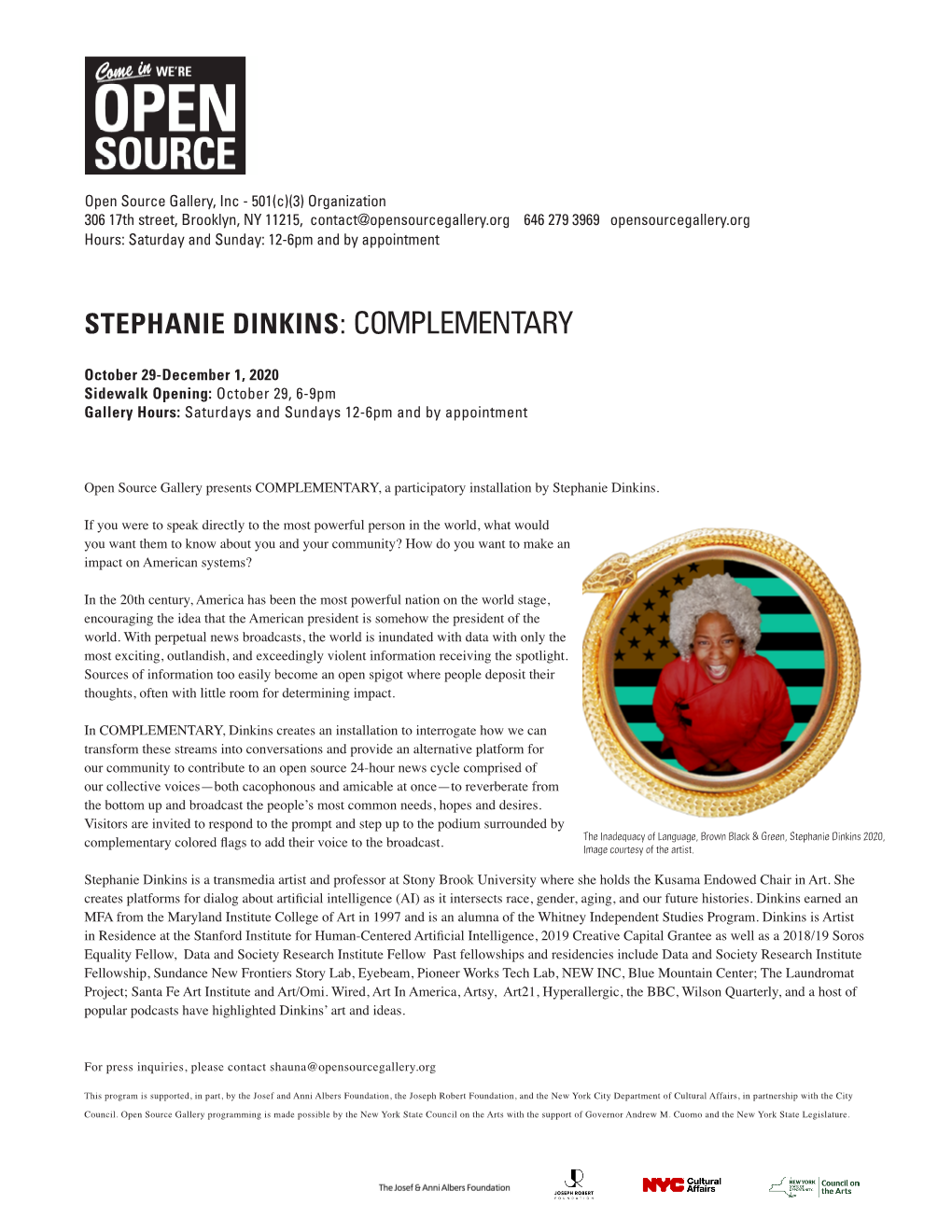 Stephanie Dinkins: Complementary