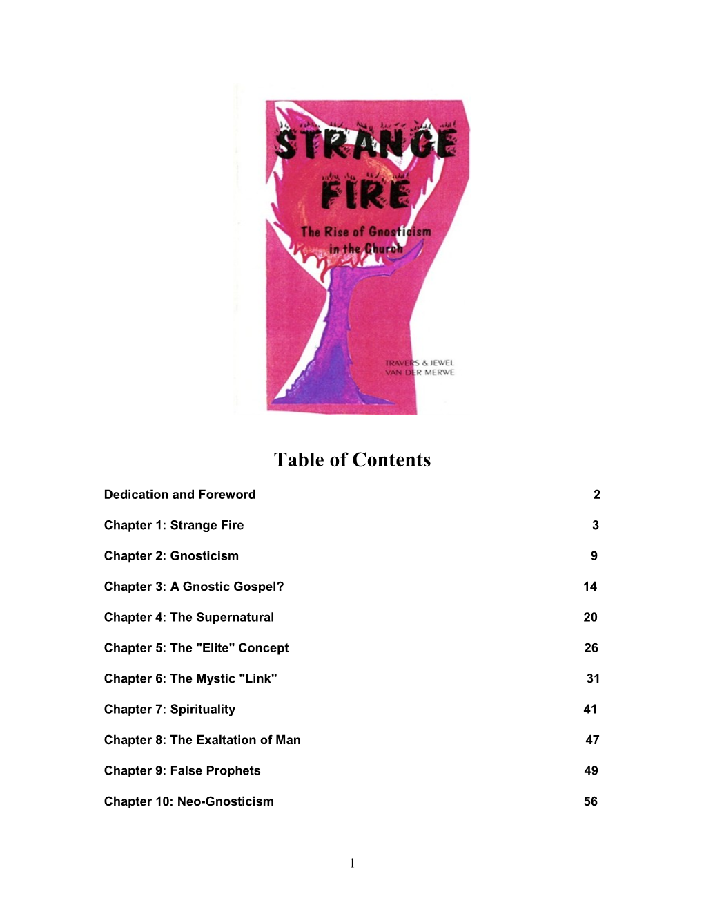 Table of Contents