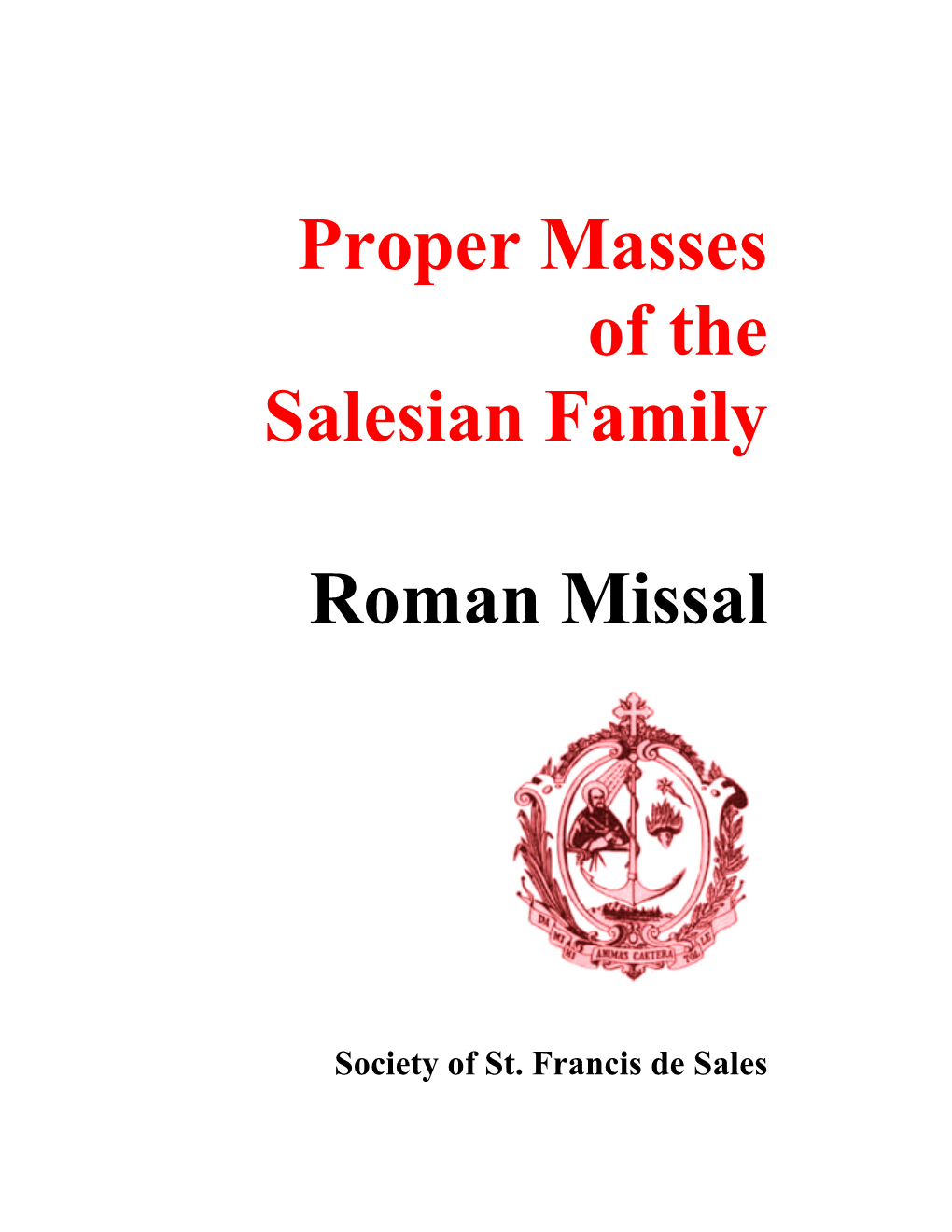 Salesian Missal