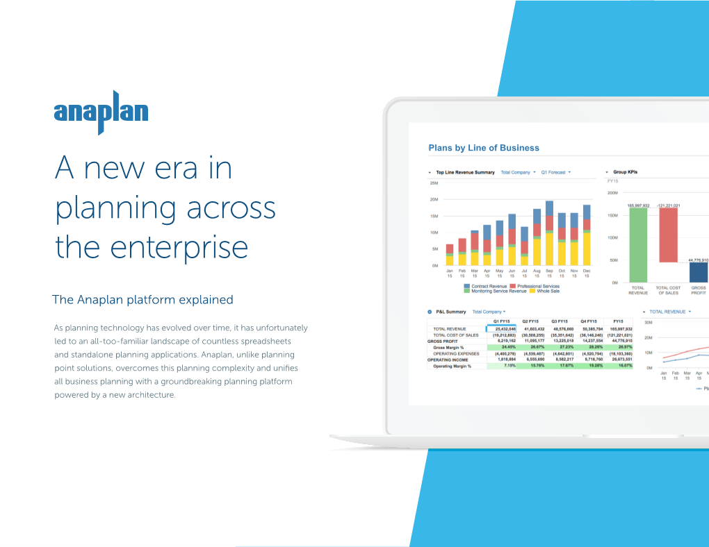 A New Era in Planning Across the Enterprise