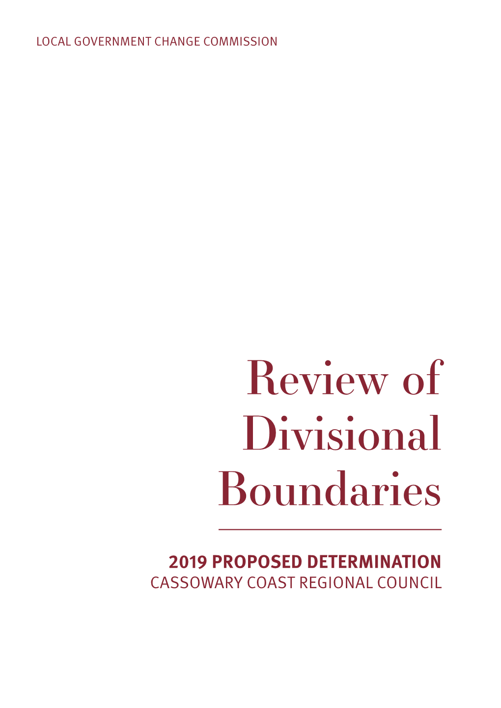Review of Divisional Boundaries