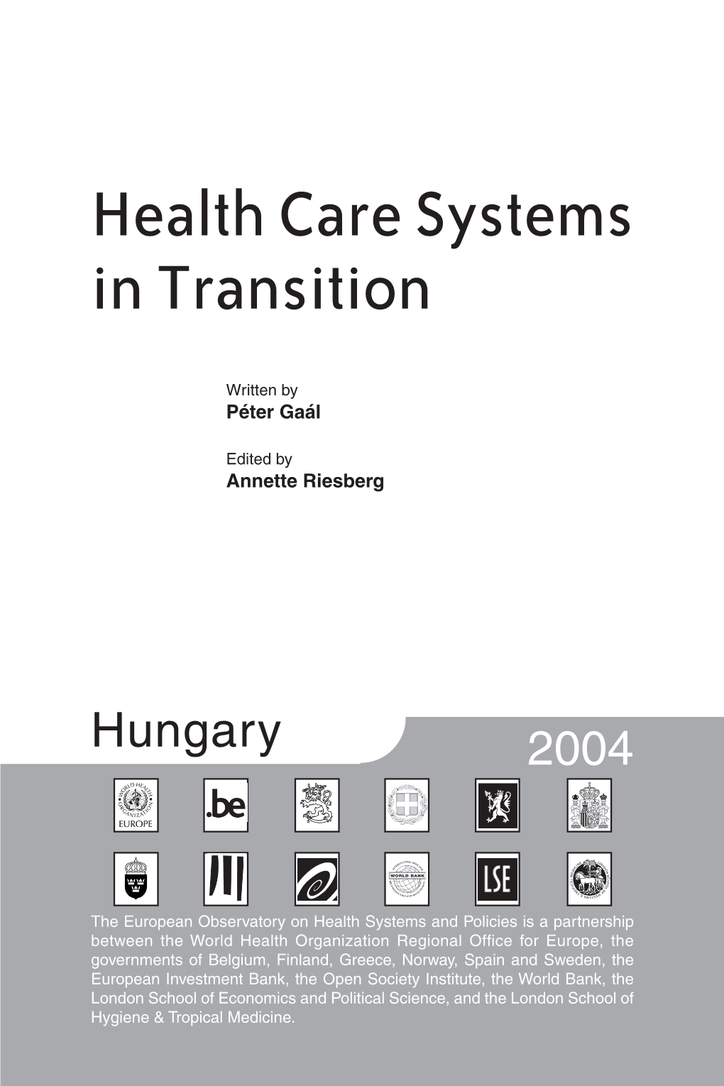 Health Care Systems in Transition