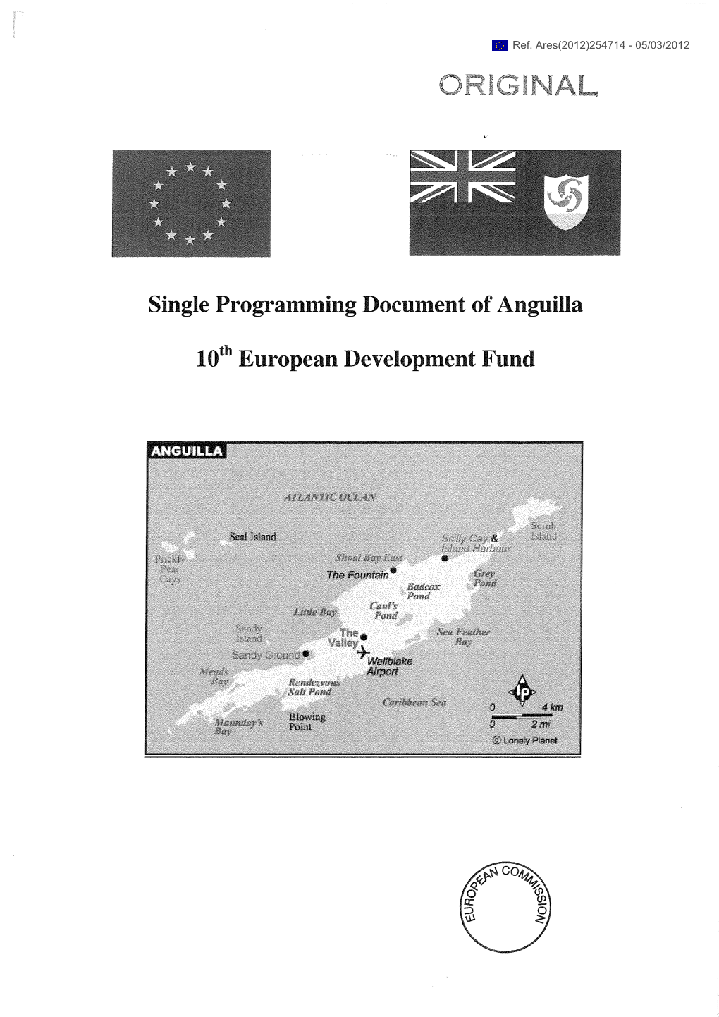Single Programming Document of Anguilla 10 European Development Fund