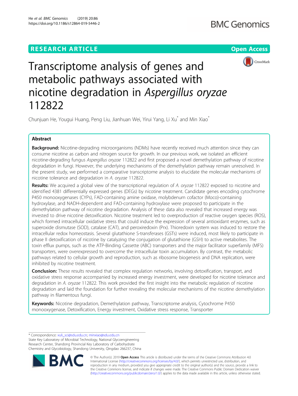 Transcriptome Analysis of Genes and Metabolic Pathways Associated With