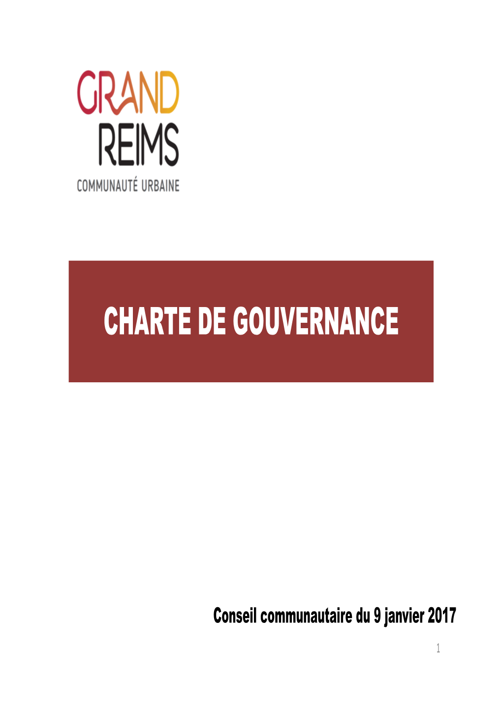 Charte De Gouvernance Du Grand Reims