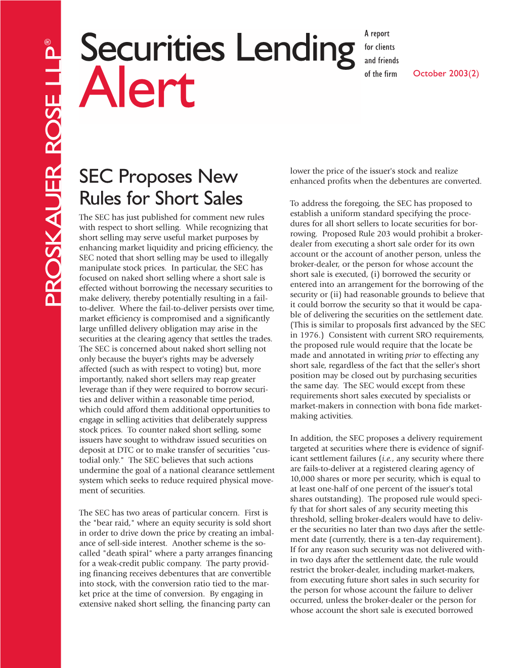 3656-103030-Securities Lending Alert-SEC Proposes New Rules-Ca.Qxd