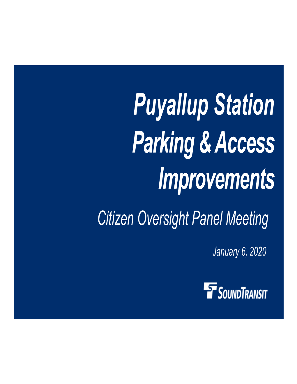 Puyallup Station Parking and Access Improvements