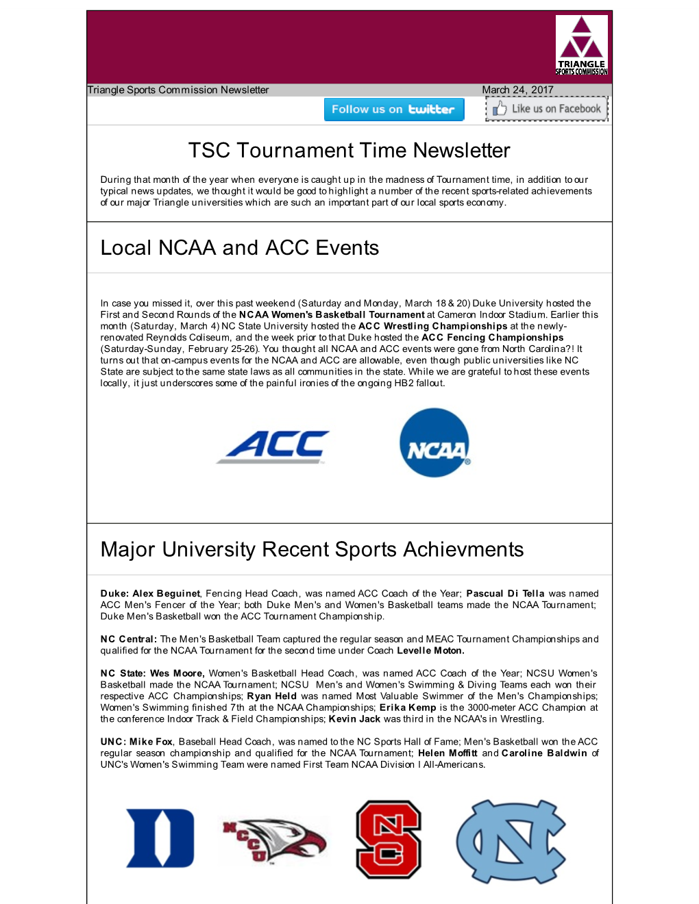 3.24.17 TSC Tournament Time Newsletter