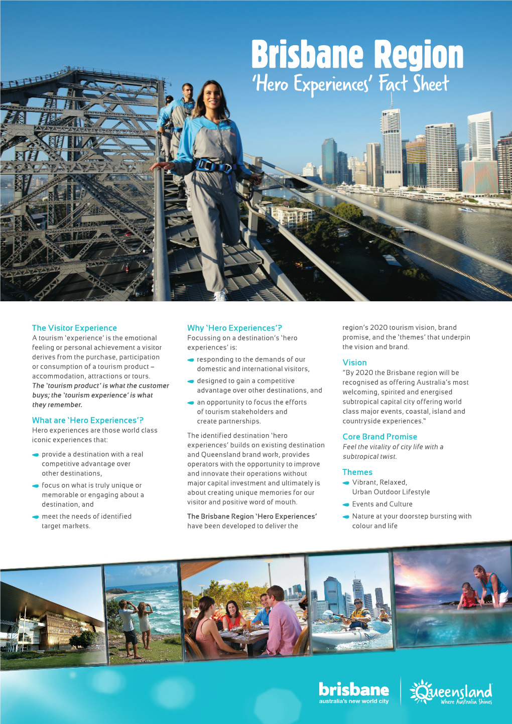 Brisbane Region ‘Hero Experiences’ Fact Sheet