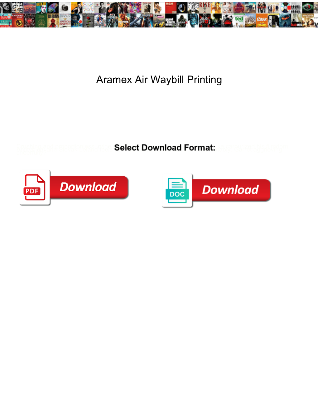 Aramex Air Waybill Printing