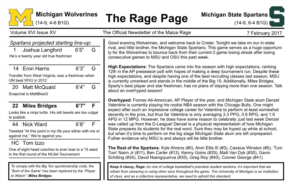 MSU Rage Page