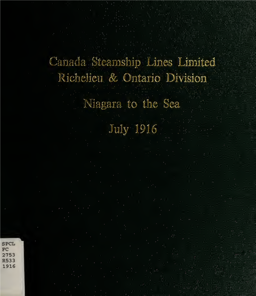 Canada Steamship Lines Limited Richelieu and Ontario Division