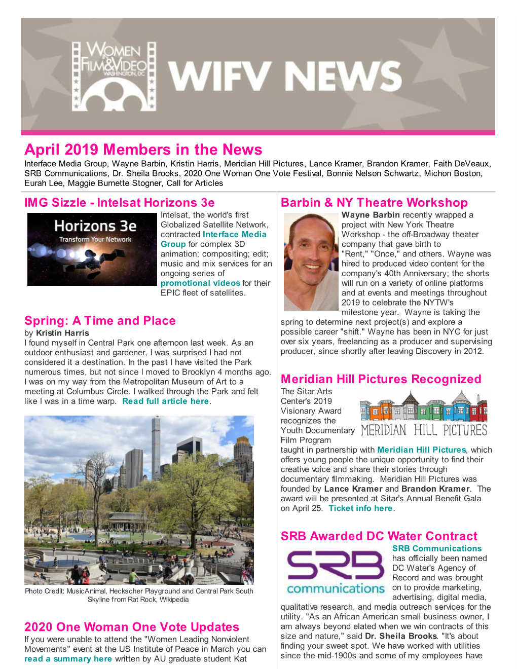 April 2019 Members in the News