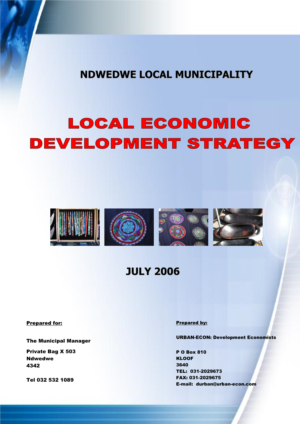 Ndwedwe Local Economic Strategy/Plan