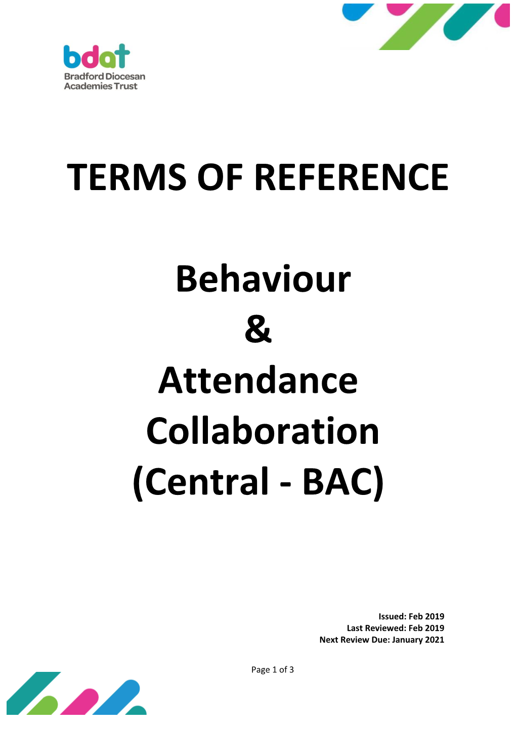 BAC Terms of Reference